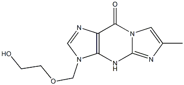 9H-Imidazo[1,2-a]purin-9-one,3,4-dihydro-3-[(2-hydroxyethoxy)methyl]-6-methyl- Structure