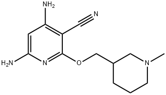 4,6-Diamino-2-(1-methyl-piperidin-3-ylmethoxy)-nicotinonitrile,1142190-30-4,结构式