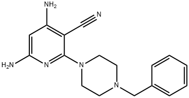 4,6-Diamino-2-(4-benzyl-piperazin-1-yl)-nicotinonitrile,1142190-47-3,结构式