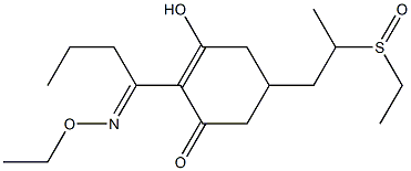 2-Cyclohexen-1-one,2-[1-(ethoxyimino)butyl]-5-[2-(ethylsulfinyl)propyl]-3-hydroxy- 化学構造式