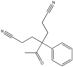 Heptanedinitrile,4-acetyl-4-phenyl- Structure