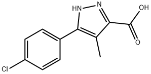 3-(4-chlorophenyl)-4-methyl-1H-pyrazole-5-carboxylic acid 结构式