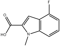 4-Fluoro-1-methyl-1H-indole-2-carboxylic acid,1146291-81-7,结构式