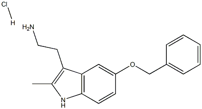 2-(2-methyl-5-phenylmethoxy-1H-indol-3-yl)ethanamine:hydrochloride 化学構造式