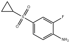 4-(环丙磺酰基)-2-氟苯胺,1147558-09-5,结构式