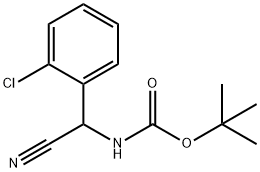 tert-butyl N-[(2-chlorophenyl)(cyano)methyl]carbamate 化学構造式