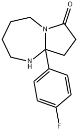 9a-(4-fluorophenyl)-octahydro-1H-pyrrolo[1,2-a][1,3]diazepin-7-one Structure