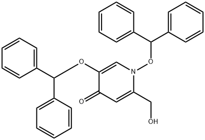 1,5-二(二苯甲基氧代)-2-(羟甲基)吡啶-4(1H)-酮,114875-63-7,结构式