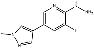3-fluoro-2-hydrazinyl-5-(1-methyl-1H-pyrazol-4-yl)pyridine Structure