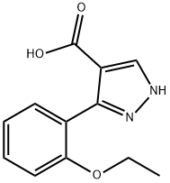 5-(2-ethoxyphenyl)-1H-pyrazole-4-carboxylic acid Struktur