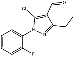 5-chloro-3-ethyl-1-(2-fluorophenyl)-1H-pyrazole-4-carbaldehyde Structure