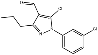 5-chloro-1-(3-chlorophenyl)-3-propyl-1H-pyrazole-4-carbaldehyde, 1152960-82-1, 结构式