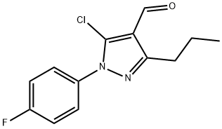 5-chloro-1-(4-fluorophenyl)-3-propyl-1H-pyrazole-4-carbaldehyde 结构式