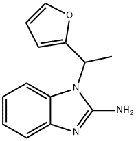 1-[1-(furan-2-yl)ethyl]-2,3-dihydro-1H-1,3-benzodiazol-2-imine Struktur