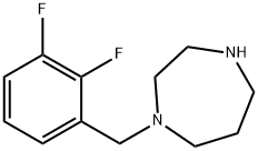 1-[(2,3-ジフルオロフェニル)メチル]-1,4-ジアゼパン 化学構造式