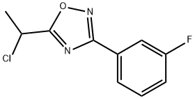 5-(1-chloroethyl)-3-(3-fluorophenyl)-1,2,4-oxadiazole Struktur
