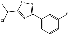 5-(1-chloroethyl)-3-(3-fluorophenyl)-1,2,4-oxadiazole 化学構造式