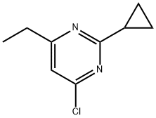 4-chloro-2-cyclopropyl-6-ethylpyrimidine Structure