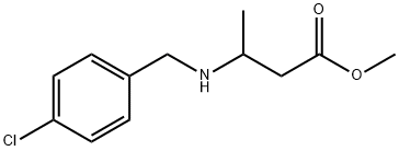 methyl 3-{[(4-chlorophenyl)methyl]amino}butanoate Struktur