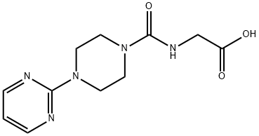 [(4-Pyrimidin-2-yl-piperazine-1-carbonyl)-amino]-acetic acid Struktur