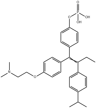 Phenol, 4-[1-[4-[2-(dimethylamino)ethoxy]phenyl]-2-[4-(1-methylethyl)phenyl]-1-butenyl]-, dihydrogen phosphate (ester) 化学構造式