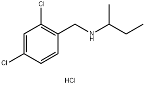 (butan-2-yl)[(2,4-dichlorophenyl)methyl]amine hydrochloride, 1158204-13-7, 结构式