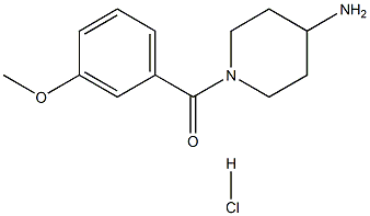 (4-Aminopiperidin-1-yl)(3-methoxyphenyl)methanone hydrochloride Struktur