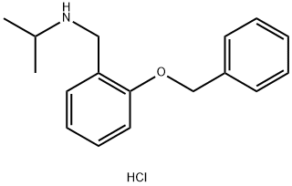 {[2-(benzyloxy)phenyl]methyl}(propan-2-yl)amine hydrochloride 结构式