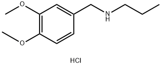 [(3,4-dimethoxyphenyl)methyl](propyl)amine hydrochloride 化学構造式