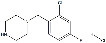 1-[(2-chloro-4-fluorophenyl)methyl]piperazine:hydrochloride Structure