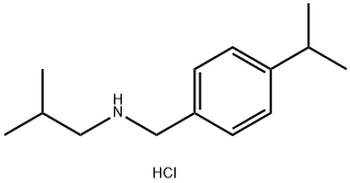 (2-methylpropyl)({[4-(propan-2-yl)phenyl]methyl})amine hydrochloride Struktur