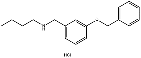 {[3-(benzyloxy)phenyl]methyl}(butyl)amine hydrochloride, 1158593-46-4, 结构式