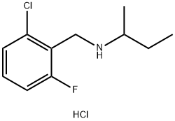 (butan-2-yl)[(2-chloro-6-fluorophenyl)methyl]amine hydrochloride, 1158622-32-2, 结构式
