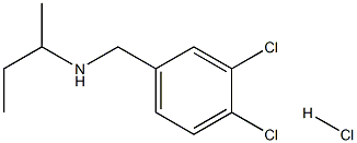 (butan-2-yl)[(3,4-dichlorophenyl)methyl]amine hydrochloride, 1158644-09-7, 结构式