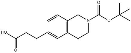 3-(2-(Tert-Butoxycarbonyl)-1,2,3,4-Tetrahydroisoquinolin-6-Yl)Propanoic Acid Struktur