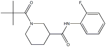 1-(2,2-dimethylpropanoyl)-N-(2-fluorophenyl)piperidine-3-carboxamide,1158780-69-8,结构式