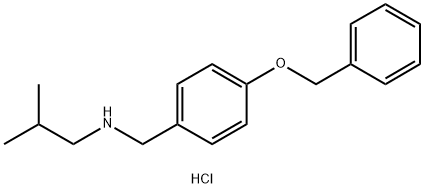 {[4-(benzyloxy)phenyl]methyl}(2-methylpropyl)amine hydrochloride 结构式