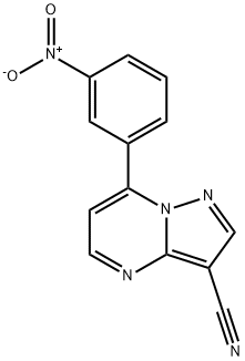 7-(3-硝基苯基)吡唑并[1,5-A]嘧啶-3-甲腈,115930-99-9,结构式