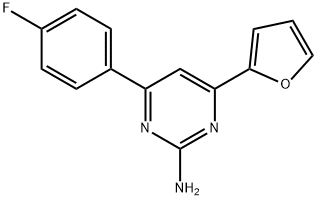 4-(4-fluorophenyl)-6-(furan-2-yl)pyrimidin-2-amine Struktur