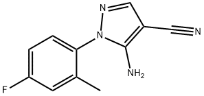 5-Amino-1-(4-fluoro-2-methyl-phenyl)-1H-pyrazole-4-carbonitrile Structure