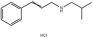 (2-methylpropyl)[(2E)-3-phenylprop-2-en-1-yl]amine hydrochloride, 1159699-87-2, 结构式