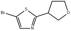 5-bromo-2-(oxolan-3-yl)-1,3-thiazole 化学構造式