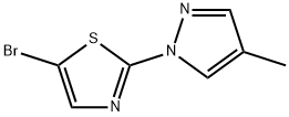 5-bromo-2-(4-methylpyrazol-1-yl)-1,3-thiazole Structure