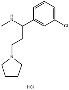 1-(3-CHLOROPHENYL)-N-METHYL-3-(PYRROLIDIN-1-YL)PROPAN-1-AMINE HYDROCHLORIDE,1159825-55-4,结构式