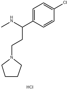 1-(4-CHLOROPHENYL)-N-METHYL-3-(PYRROLIDIN-1-YL)PROPAN-1-AMINE HYDROCHLORIDE,1159826-07-9,结构式