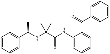Propanamide, N-(2-benzoylphenyl)-2-methyl-2-[[(1R)-1-phenylethyl]amino]- Structure