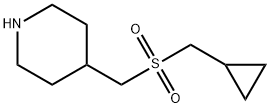 4-((cyclopropylmethylsulfonyl)methyl)piperidine Structure