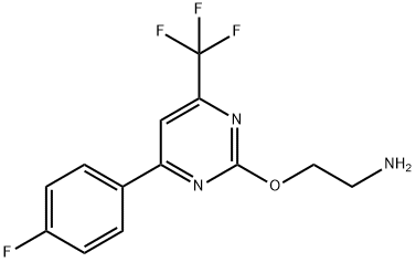 2-((4-(4-氟苯基)-6-(三氟甲基)嘧啶-2-基)氧基)乙-1-胺 结构式