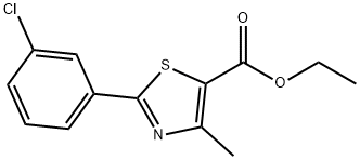 ETHYL 4-METHYL-2-(3-CHLOROPHENYL)THIAZOLE-5-CARBOXYLATE,1160573-81-8,结构式