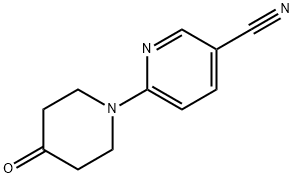 6-(4-oxopiperidin-1-yl)pyridine-3-carbonitrile 化学構造式